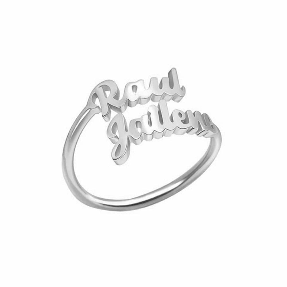 Couple Name Ring Customised Silver Jewellery India 2023