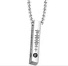 Personalized Stainless Steal Vertical Bar Necklace with 4 names