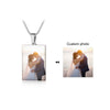 Stainless Steel personalized Rectangle, Heart or Round Photo Necklace
