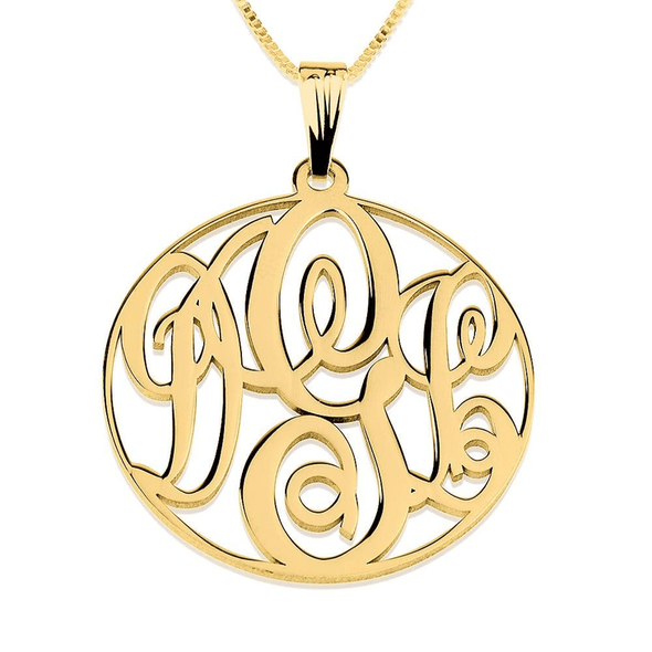 Personalized Monogram Necklace in 925 Sterling Silver