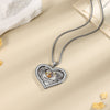Personalized Stainless Steel Photo Heart Necklace with Laser engraving on the back