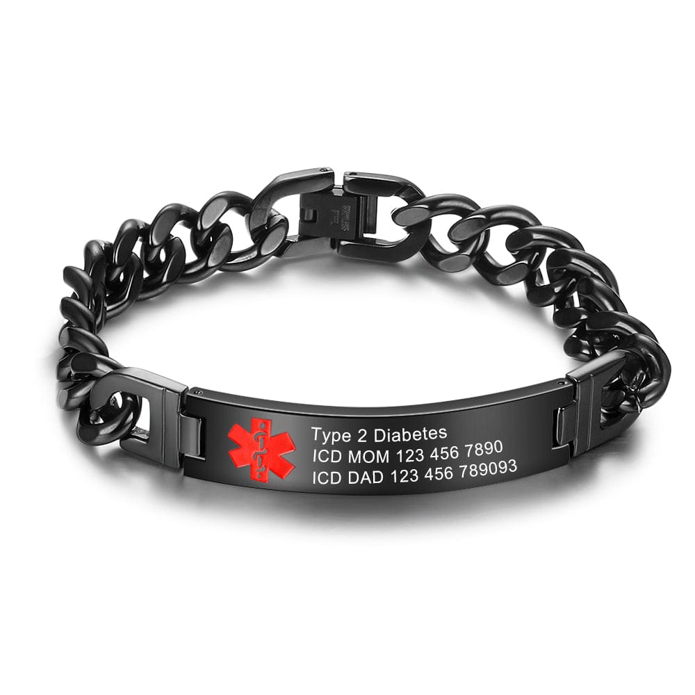 Customized Personalized Engraving Medical Alert Bracelet, Water Resistant  Silicone ID Name ICE Engraved Jewelry - Etsy