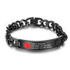 Stainless Steel Medical Alert Bracelet with personalized message