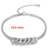 Stainless Steel Heart Shaped Bracelet personalized with 2-6 names