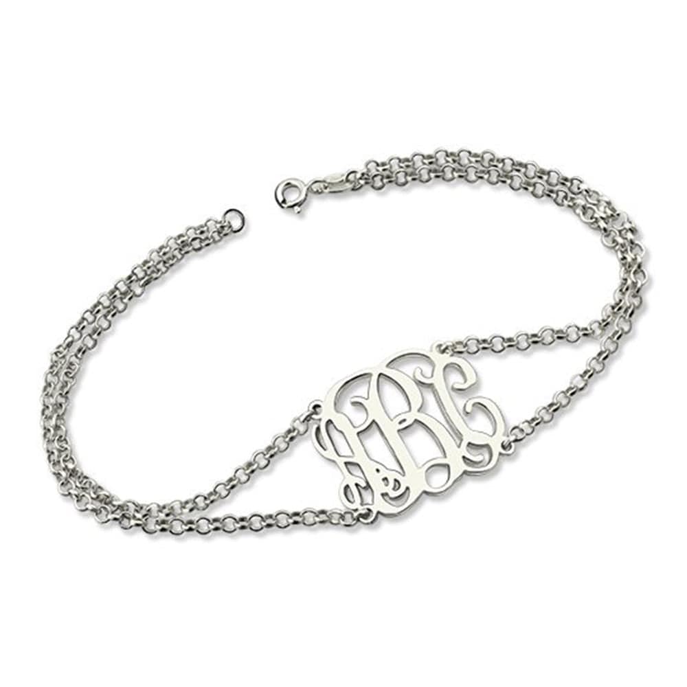 Sterling Silver Monogram Bracelet