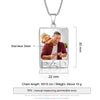 Personalized Stainless Steel "DAD" Square or Round Photo Necklace