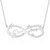 .925 Sterling Silver1-5 Name Necklace with a choice of 14K plating