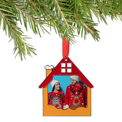 Christmas House Photo Ornament | Personalized w/ Your Favorite Photo Christmas House Ornament