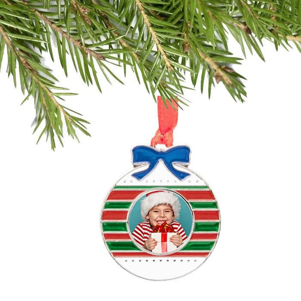 Christmas Ball Photo Ornament | Personalized w/ Your Favorite Photo Metal Ornament