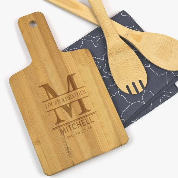 Couples Personalized Wooden Serving Board.