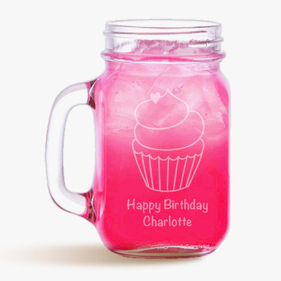 Cupcake Customized Mason Jar.
