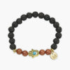 Exclusive Sale | Custom Lava Stone Hamsa Charm Bracelet.