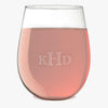 Exclusive Sale | Custom Monogram Stemless Mini Wine Glass 5.5 Oz.