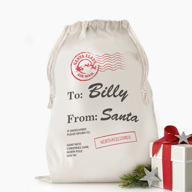 Exclusive Sale | Custom Santa's Special Delivery Christmas Drawstring Sack.