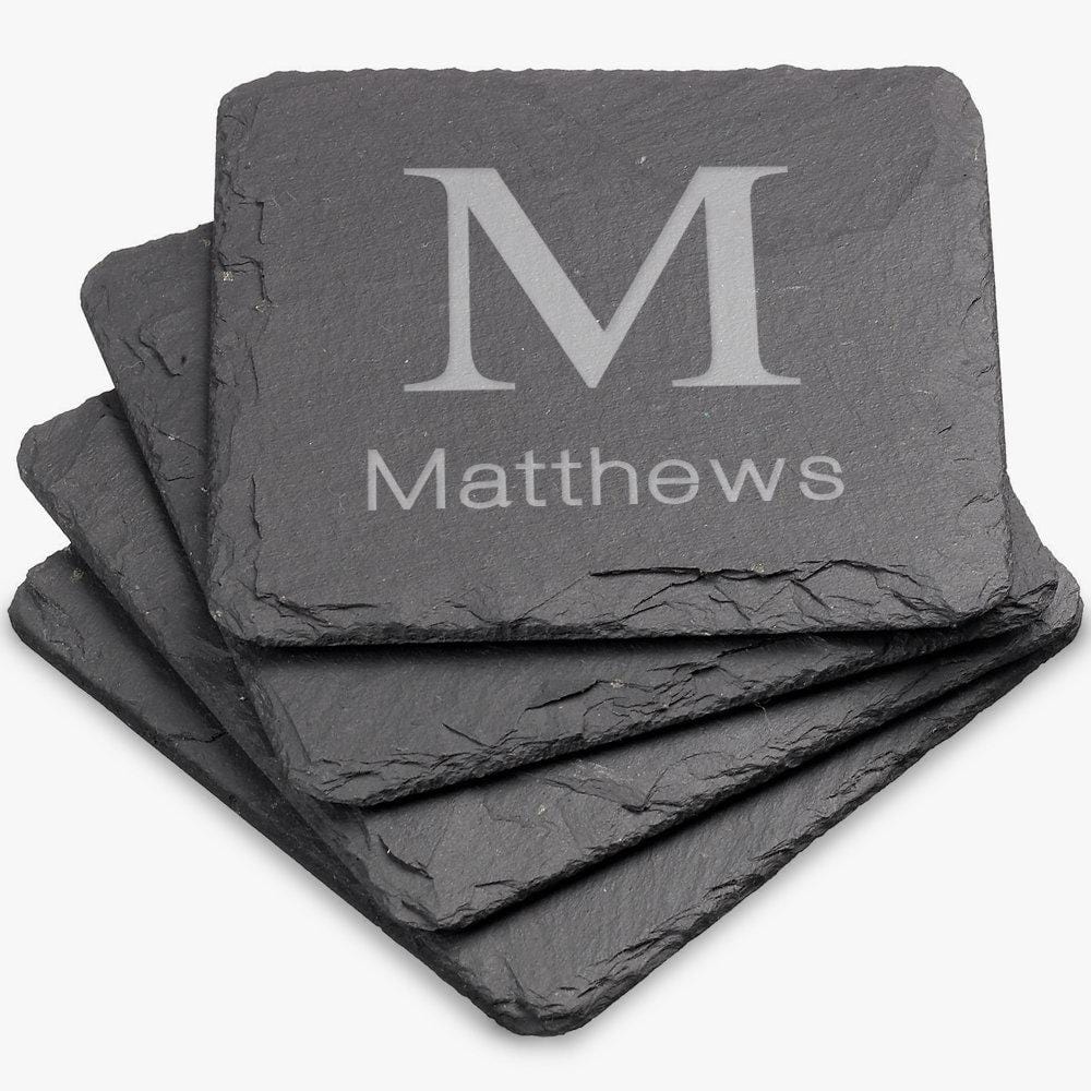 Custom Square Slate Coasters.