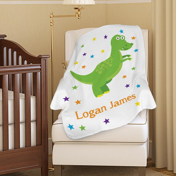 Customized Dinosaur Baby Blanket.