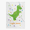 Customized Dinosaur Baby Blanket.