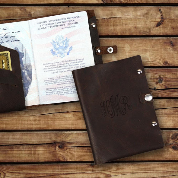 Customized Genuine Leather Passport Holder.