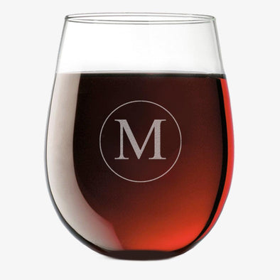 Exclusive Sale | Customized Initial Stemless Mini Wine Glass 5.5 Oz.