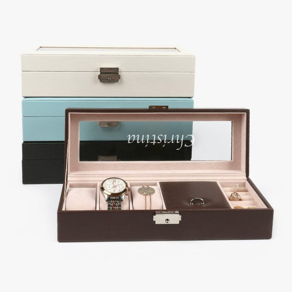 Customized Name Small Watch Case & Jewelry Storage Valet.