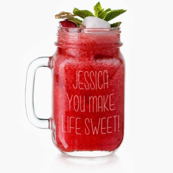Exclusive Sale - Personalized Jessica Mason Glass Jar.