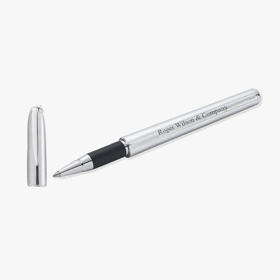 Personalized Silver Rollerball Pen.