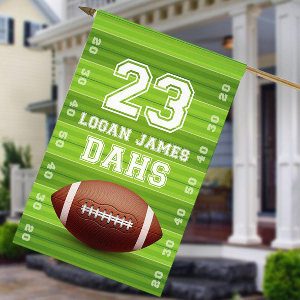 Football Personalized Garden Flag.