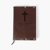 Genuine Leather Cross Personalized Bible Cover.
