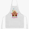 Gingerbread House Personalized Kids Apron.