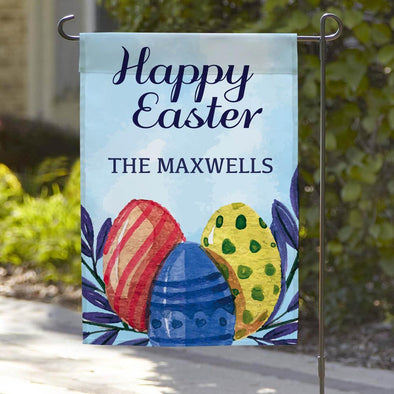 Happy Easter Personalized Garden Flag.