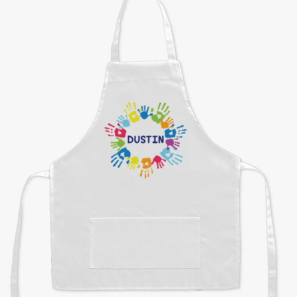 Happy Hands Personalized Kids Craft Apron.