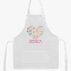 Happy Heart Personalized Kids Craft Apron.