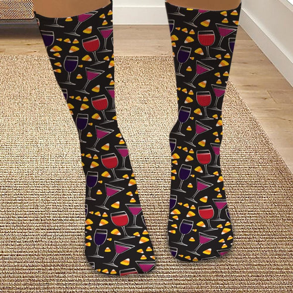 Here For The Boos Personalized Halloween Tube Socks.