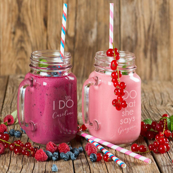 Personalised Smoothie Glass Mason Jar -  Hong Kong