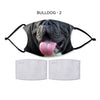 BULLDOG FACE Fashion Design Printed Reusable Face Mask collection (Includes 2 FREE filters)