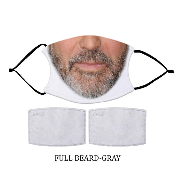 Men's Face Fashion Design Printed Reusable Face Mask collection - (Includes 2 FREE filters)