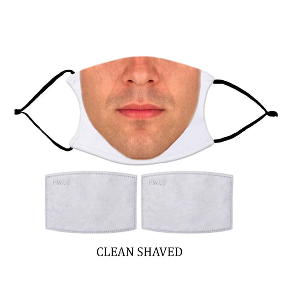 Men's Face Fashion Design Printed Reusable Face Mask collection - (Includes 2 FREE filters)