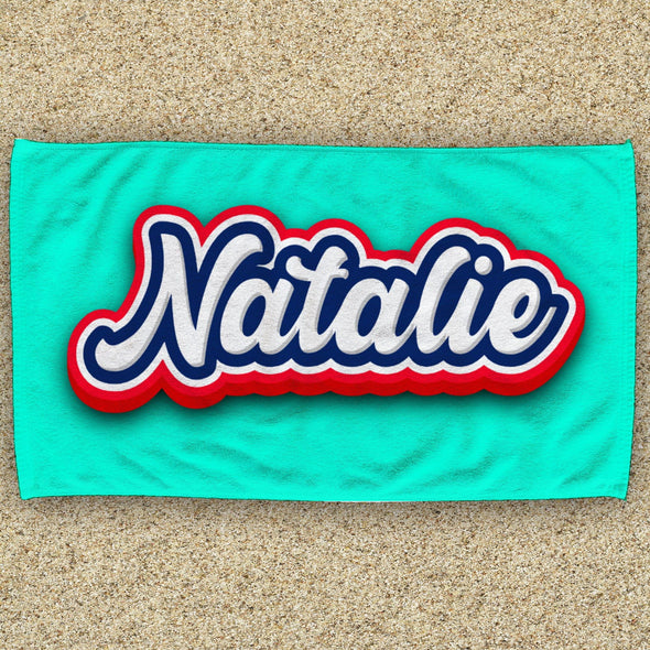 Revamp Your Bath Time with Retro Chic: Personalize Your Towel Design for a Vintage Flair!