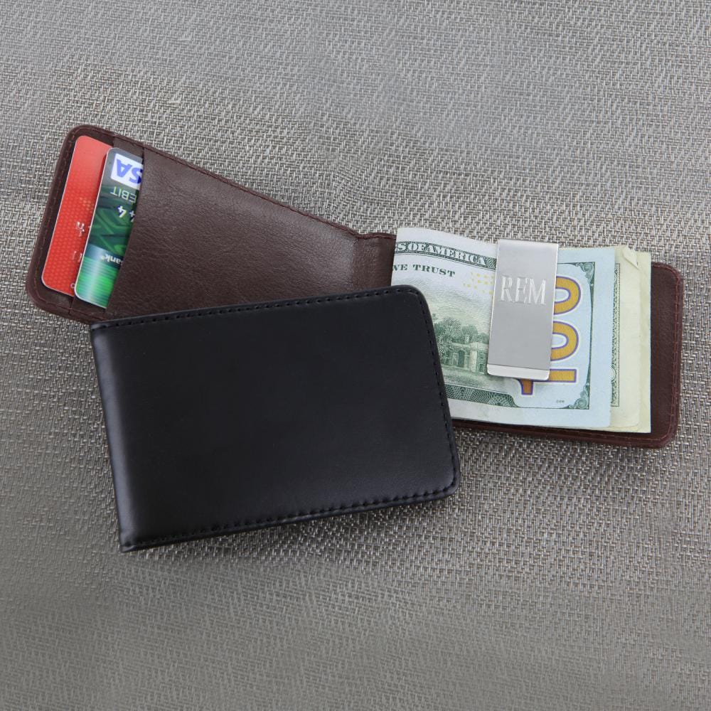 The California Gates Personalized Fine Leather Bifold Money Clip