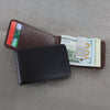 Personalized Leather Folding Case with Money Clip.