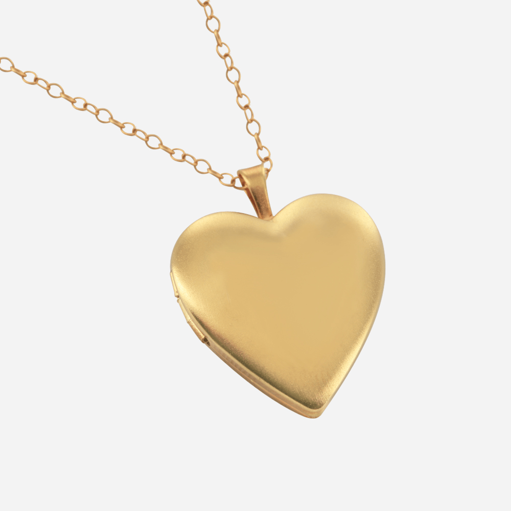 Monogram Heart Locket Necklace - C