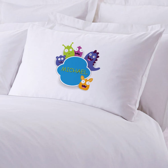 Little Monster Personalized Kids Sleeping Pillowcase.