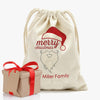 Merry Christmas Personalized Drawstring Sack for Kids | Personalized Santa Bag.
