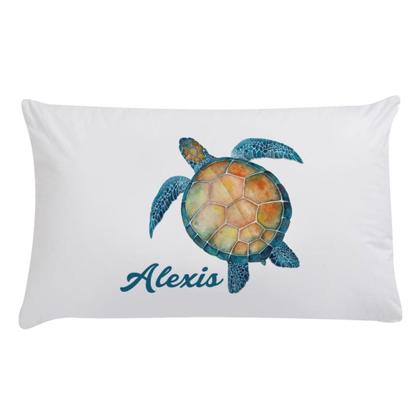 Personalized Sea Turtle Sleeping Pillowcase.