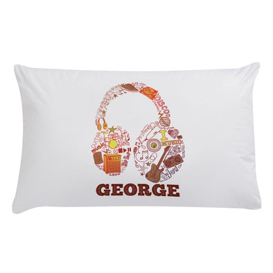 Personalized Love for Music Sleeping Pillowcase.