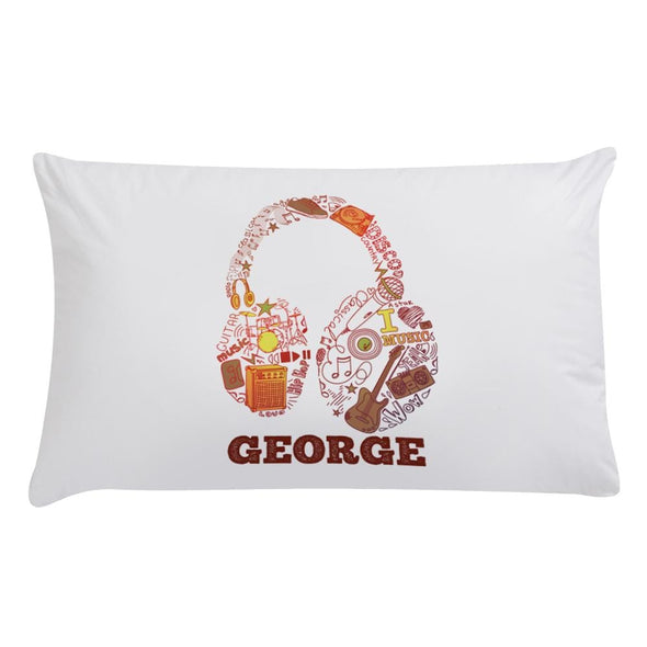 Personalized Love for Music Sleeping Pillowcase.