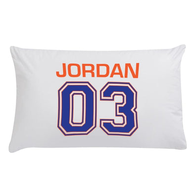 Personalized Player Number Sleeping Pillowcase.