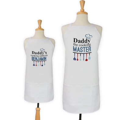 Personalized Daddy and Me Apron Set.