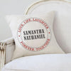 Welcome Personalized Decorative Canvas Throw Pillow Case Cover.