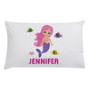 Personalized Kids Mermaid Sleeping Pillowcase.
